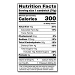UNCRUSTABLES Peanut Butter and Grape Jelly on Wheat Bread, 2.6 oz Bag, 48/Carton