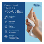 Hand Towels, POP-UP Box, Cloth, 1-Ply, 9 x 10.5, Unscented, White, 120/Box