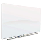 Clarity Glass Dry Erase Board with Aluminum Trim, 60" x 36", White Surface, Satin Aluminum Frame