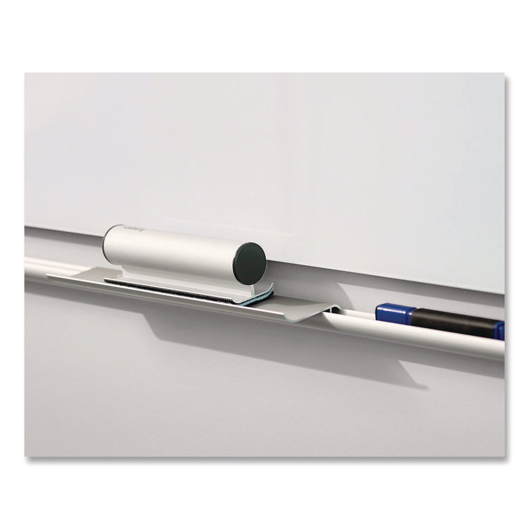 Clarity Glass Dry Erase Board with Aluminum Trim, 60" x 36", White Surface, Satin Aluminum Frame