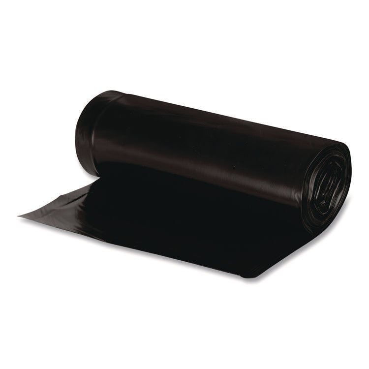 Linear Low Density Recycled Can Liners, 45 gal, 1.25 mil, 40" x 46", Black, 10 Bags/Roll, 10 Rolls/Carton