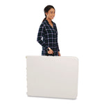 IndestrucTable Classic Bi-Folding Table, Rectangular, 30" x 72" x 29", Platinum