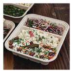 Fiber Catering Pans, 3 Compartments, 10.3 x 2.8 x 12.8, Paper, Natural, 200/Carton