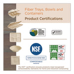 Fiber Catering Pans, 3 Compartments, 10.3 x 2.8 x 12.8, Paper, Natural, 200/Carton