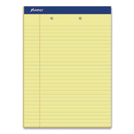 Perforated Writing Pads, Wide/legal Rule, 50 Canary-Yellow 8.5 X 11.75 Sheets, Dozen