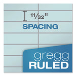 Steno Pads, Gregg Rule, Blue Cover, 80 Green-Tint 6 X 9 Sheets