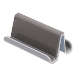 Fusion Double-Sided Business Card Holder, Holds 2.25 X 4 Cards, Polypropylene, Gray/white