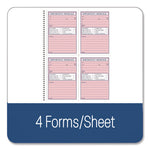 Important Message Book, Two-Part Carbonless, 4 Forms/Sheet, 200 Forms Total