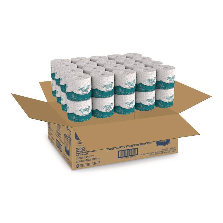 Angel Soft Ps Premium Bathroom Tissue, Septic Safe, 2-Ply, White, 450 Sheets/roll, 40 Rolls/carton