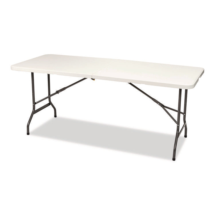 IndestrucTable Classic Bi-Folding Table, Rectangular, 60" x 30" x 29", Platinum