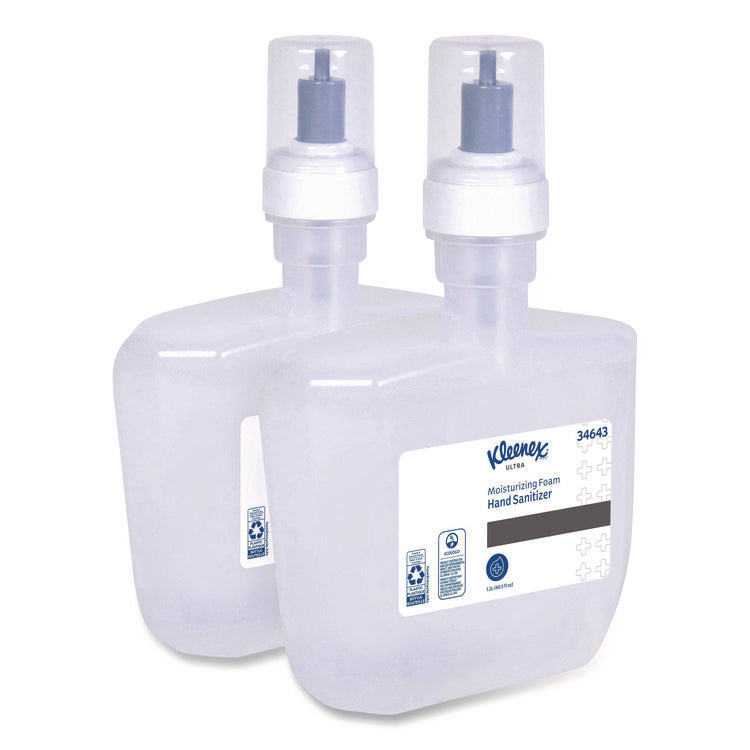 Super Moisturizing Foam Hand Sanitizer, 1,200 mL Cassette, Unscented, 2/Carton