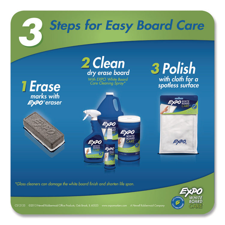 White Board CARE Dry Erase Surface Cleaner, 22 oz Spray Bottle, 12/Carton