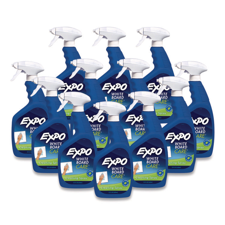 White Board CARE Dry Erase Surface Cleaner, 22 oz Spray Bottle, 12/Carton