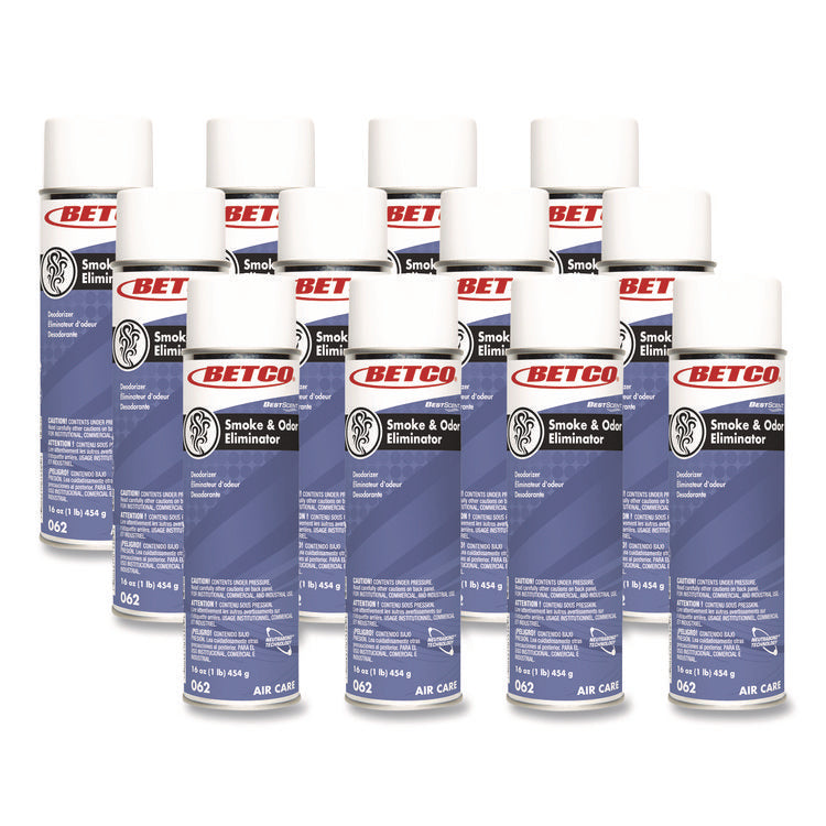 Bestscent Smoke And Odor Eliminator Aerosol, Fruit/floral Scent, 16 Oz Aerosol Can, 12/carton