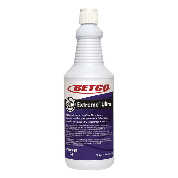 Extreme Floor Stripper, Pleasant Scent, 32 oz Bottle, 12/Carton