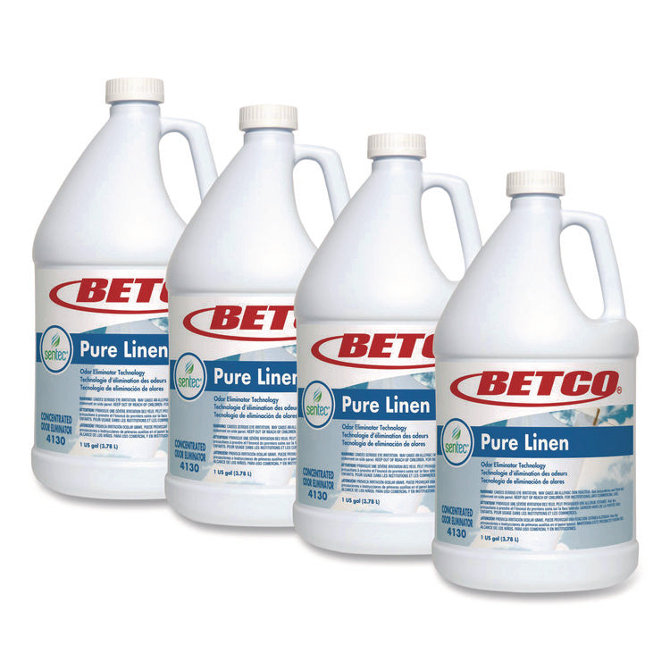 SenTec Pure Linen Concentrate Odor Eliminator, Pure Linen, 128 oz Bottle, 4/Carton