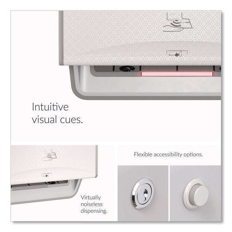 ICON Automatic Roll Towel Dispenser, 20.12 x 16.37 x 13.5, White Mosaic