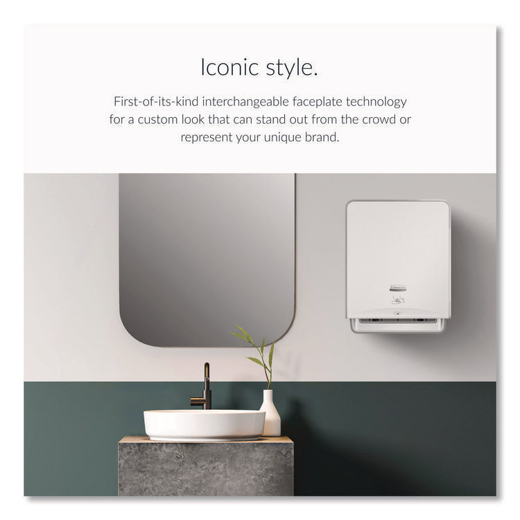 ICON Automatic Roll Towel Dispenser, 20.12 x 16.37 x 13.5, White Mosaic