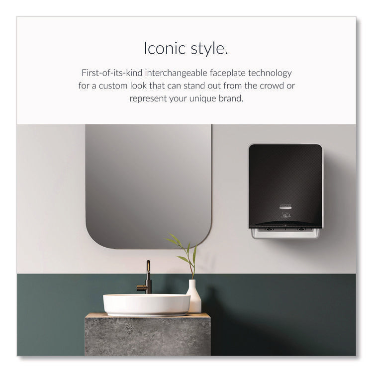ICON Automatic Roll Towel Dispenser, 20.12 x 16.37 x 13.5, Black Mosaic