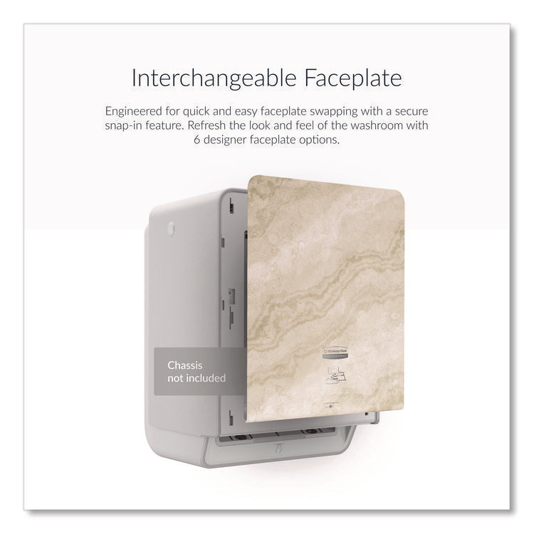 ICON Faceplate for Automatic Roll Towel Dispenser, 18.12 x 15.62 x 12.87, Warm Marble