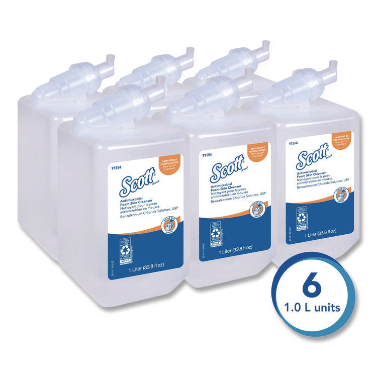 Antimicrobial Foam Skin Cleanser Refill, Fresh Scent, 1,000 mL, 6/Carton