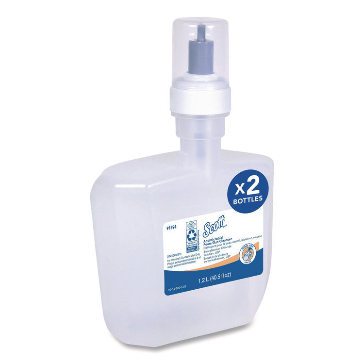 Antimicrobial Foam Skin Cleanser Refill, Fresh Scent, 1,200 mL, 2/Carton