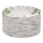 Pathways Soak Proof Shield Heavyweight Paper Plates, Wisesize, 8.5" Dia, Green/burgundy, 500/carton