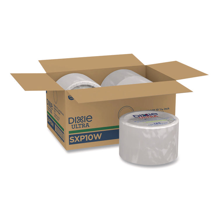 Heavy-Weight Paper Plates, 10" dia, White, 125/Pack, 4 Packs/Carton