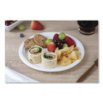 ChampWare Molded Fiber Tableware, Molded Fiber Plate, 9" dia, White, 125 Plates/Sleeve, 4 Sleeves/Carton
