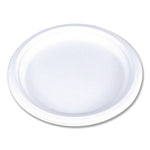 ChampWare Molded Fiber Tableware, Molded Fiber Plate, 10" dia, White, 125 Plates/Sleeve, 4 Sleeves/Carton