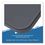 IndestrucTable Commercial Folding Table, Rectangular, 48" x 24" x 29", Charcoal Top, Charcoal Base/Legs