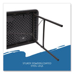 IndestrucTable Commercial Folding Table, Rectangular, 48" x 24" x 29", Charcoal Top, Charcoal Base/Legs