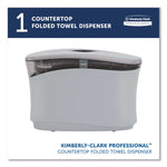 Reveal Countertop Folded Towel Dispenser, 13.3 x 5.2 x 9, Gray