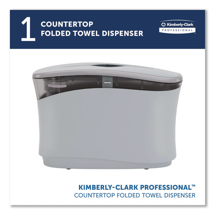 Reveal Countertop Folded Towel Dispenser, 13.3 x 5.2 x 9, Gray