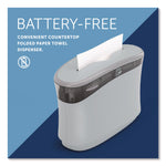 Reveal Countertop Folded Towel Dispenser, 13.3 x 5.2 x 9, Gray