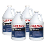 Deep Blue Glass and Surface Cleaner, Pleasant Scent, 1 gal Bottle, 4/Carton
