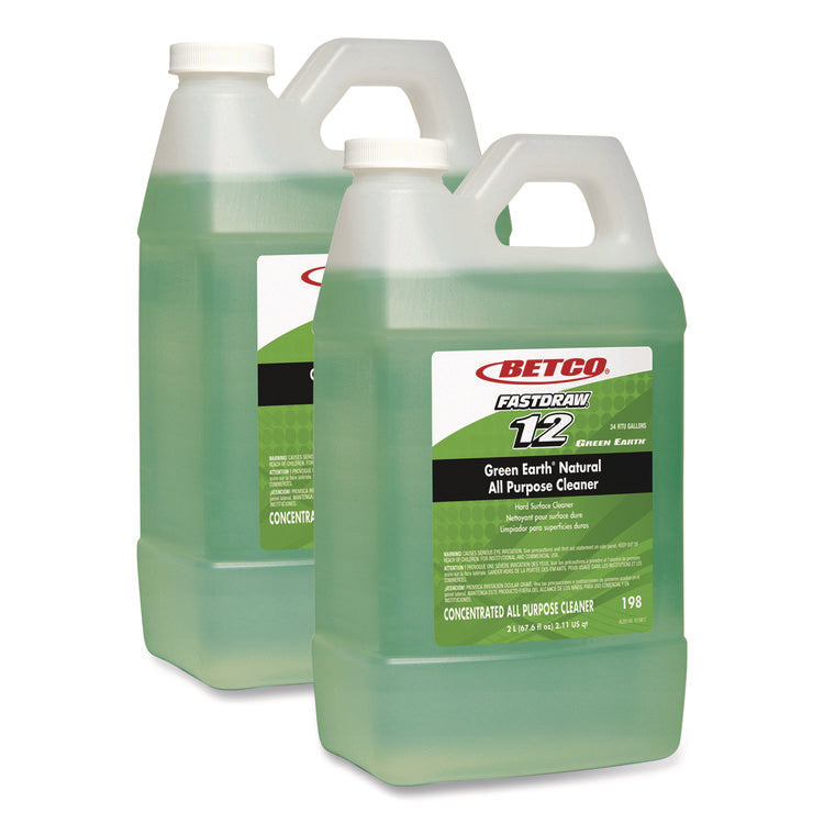Green Earth Natural All Purpose Cleaner, Clean Scent, 2 L Bottle, 4/Carton