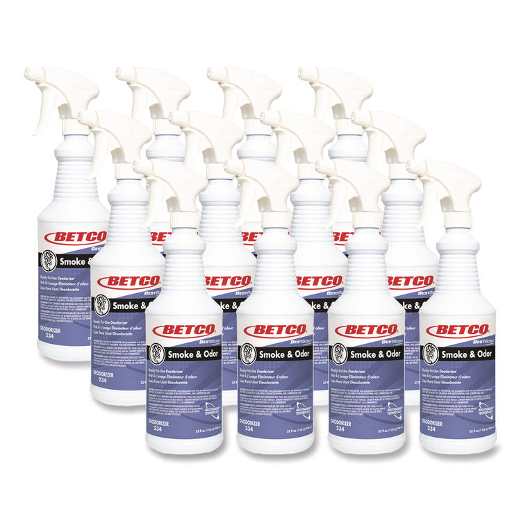 BestScent Smoke and Odor Eliminator Aerosol, Various Floral/Fruit Scent, 32 oz Bottle, 12/Carton