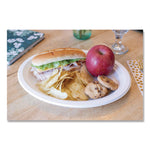 ChampWare Molded Fiber Tableware, Molded Fiber Platter, 12.5" dia, White, 125 Plates/Sleeve, 4 Sleeves/Carton