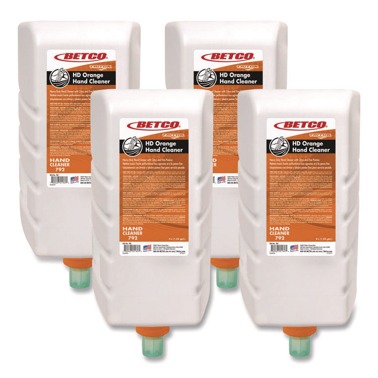 HD Orange Hand Cleaner Refill, For Triton Dispensers, Citrus Zest Scent, 4 L, 4/Carton