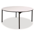 Maxx Legroom Wood Folding Table, Round, 60" x 29.5", Gray/Charcoal
