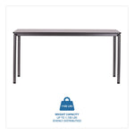 Maxx Legroom Wood Folding Table, Rectangular, 60" x 18" x 29.5", Gray/Charcoal