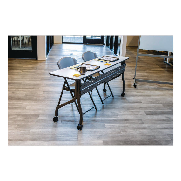 OfficeWorks Mobile Training Table, Rectangular, 72" x 18" x 29", Gray/Charcoal