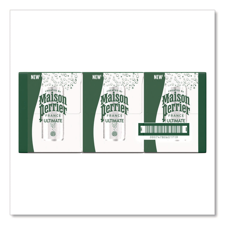 Maison Perrier Sparkling Water, Plain, 11.15 oz, 8 Cans/Box