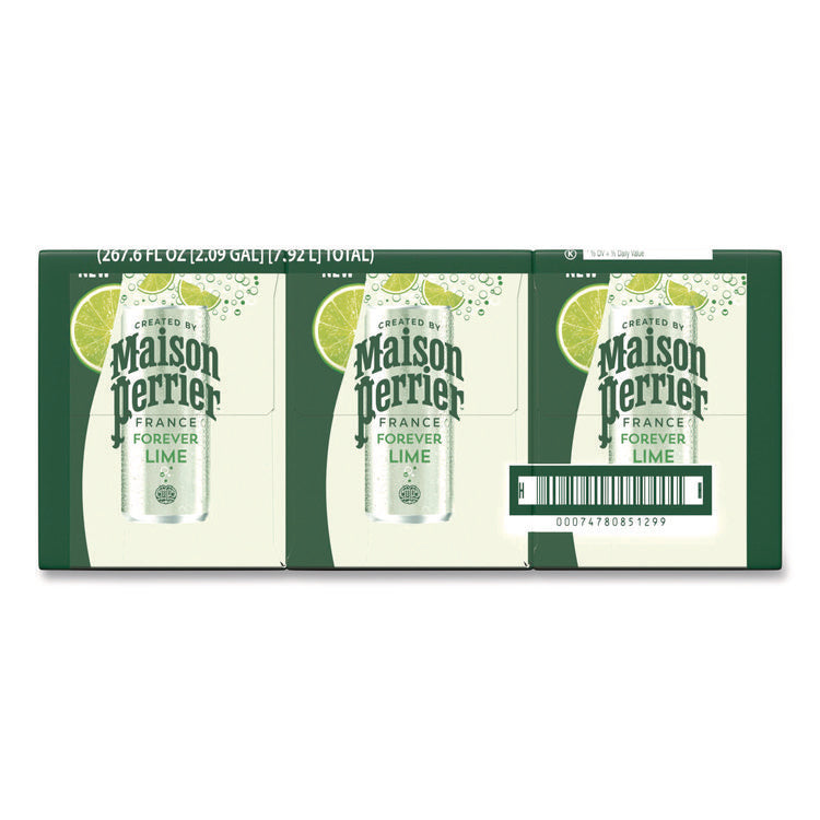Maison Perrier Sparkling Water,11.15 oz Can, Lime, 8 Cans/Box