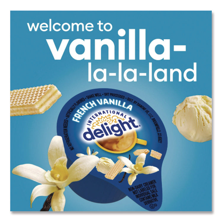 Flavored Liquid Non-Dairy Coffee Creamer, French Vanilla, 0.44 oz Mini Cups, 192/Carton
