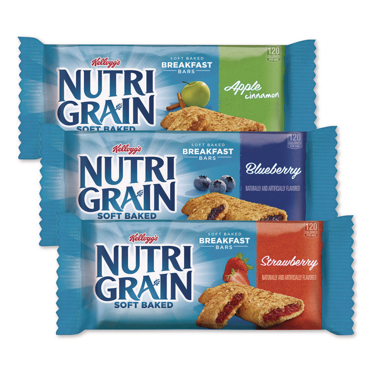 Nutri-Grain Soft Baked Breakfast Bars, Assorted, 1.3 oz Bar, 48/Carton