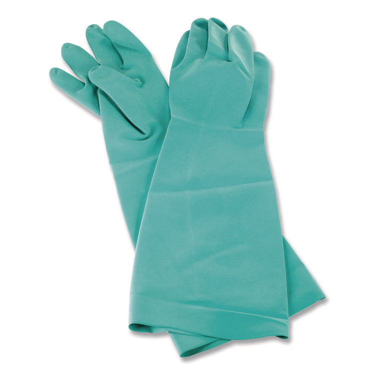Nitrile Dishwashing Gloves, 21" Long, Small, Green, Pair