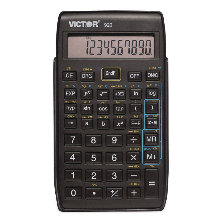 920 Compact Scientific Calculator with Hinged Case, 10-Digit LCD