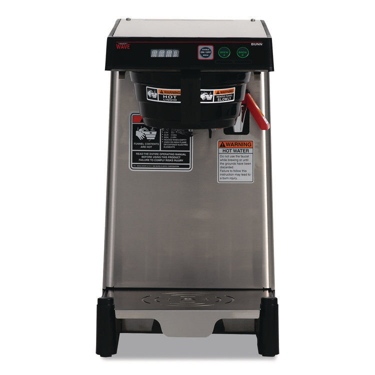 WAVE15-APS Low Profile Automatic Airpot Coffee Brewer, 12-Cup, Gray/Stainless Steel